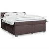 vidaXL Boxspringbett mit Matratze Dunkelbraun 180x200 cm Stoff