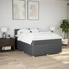 vidaXL Boxspringbett mit Matratze Dunkelgrau 140x190 cm Stoff