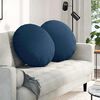 vidaXL Sitzkissen 2 pcs Blau &Oslash;60 x 21 cm Stoff