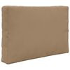 vidaXL Sofakissen f&uuml;r drau&szlig;en 3 pcs Taupe Polyester