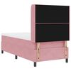 vidaXL Boxspringbett mit Matratze mit Kopfteil Rosa 100 x 200 cm Samt