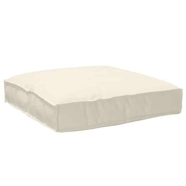 vidaXL Palettkissen für geeigneten Sitz Creme 80 x 80 x 12 cm