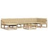 vidaXL Outdoor-Sofagarnitur 8 pcs Wei&szlig; und Beige 79 x 79 x 37 cm