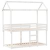 vidaXL Etagenbett mit Dach Wei&szlig; 75x190 cm Massivholz Kiefer