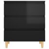vidaXL Sideboard Hochglanz-Schwarz 60x35x69 cm Holzwerkstoff