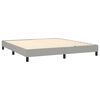 vidaXL Boxspringbett mit Matratze Hellgrau 160x200 cm Stoff