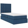 vidaXL Bett mit Stauraum und LED mit LED Blau 90 x 190 cm Polyester