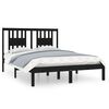 vidaXL Massivholzbett Schwarz 120x190 cm