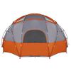 vidaXL Campingzelt Grau und Orange 475 x 475 x 235 cm Polyester