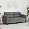 vidaXL 2-Sitzer-Sofa Dunkelgrau 140 cm Mikrofasergewebe