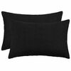 vidaXL Kissenbezug 2 pcs HEERLEN Schwarz 40 x 60 cm Boucl&eacute;