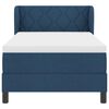 vidaXL Boxspringbett mit Matratze mit Kopfteil Blau 90 x 190 cm Stoff
