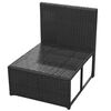 vidaXL 8-tlg. Garten-Lounge-Set mit Kissen Poly Rattan Schwarz