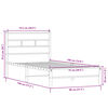 vidaXL Bettgestell ohne Matratze Sonoma-Eiche 75x190 cm Holzwerkstoff
