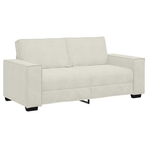 vidaXL 2-Sitzer-Sofa Creme 140 cm Samt