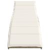 vidaXL Sonnenliegen 2 Stk. mit Tisch Beige Poly Rattan