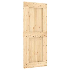 vidaXL Schiebet&uuml;r NARVIK Nat&uuml;rlich und Schwarz 85 x 210 cm (152,5 cm)