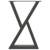vidaXL Esstisch Beine 2 Stk. Anthrazit 50x(72-73,3) cm Stahl