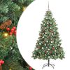 vidaXL K&uuml;nstlicher Weihnachtsbaum 300 LEDs Warmes Wei&szlig; PVC und Metall