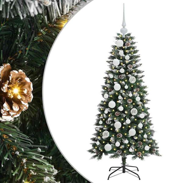 vidaXL K&uuml;nstlicher Weihnachtsbaum mit 150 LEDs mit St&auml;nder Gr&uuml;n 120 cm