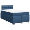vidaXL Boxspringbett mit Matratze Blau 120x190 cm Stoff