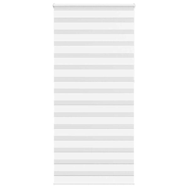 vidaXL Doppelrollo Wei&szlig; 95x230 cm Stoffbreite 90,9 cm Polyester