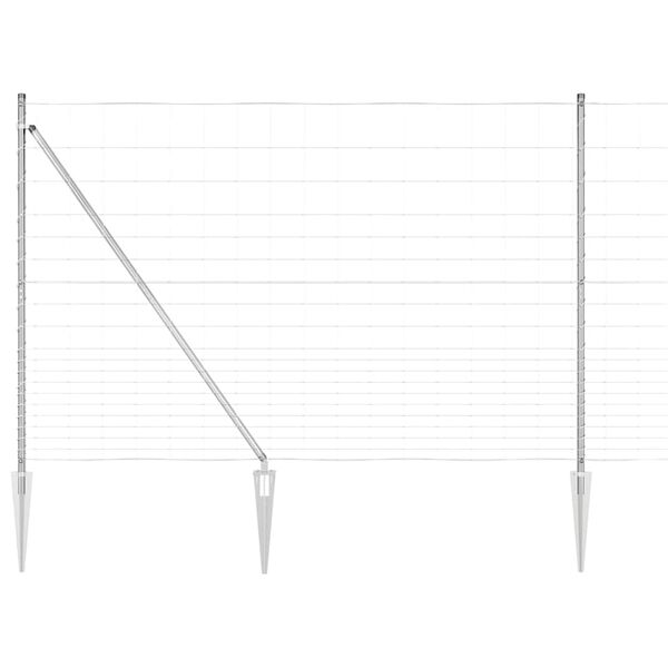 vidaXL Zaunpfosten Galvanisiert 25 x 1,6 m Stahl