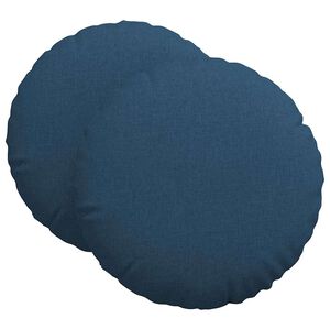 vidaXL Sitzkissen 2 pcs Blau &Oslash;60 x 21 cm Stoff