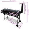 vidaXL Barbecue-Smoker Grill Nevada XL Schwarz
