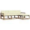 vidaXL Outdoor-Sofagarnitur 4 Stk. Natur und Creme