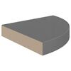 vidaXL Eck-Schweberegale 2 Stk. Hochglanz-Grau 25x25x3,8 cm MDF