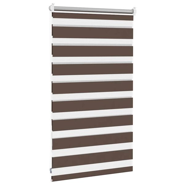 vidaXL Zebra-Rollo 50,9 x 100 cm, Stoffbreite 46,7 cm, Kaffeebraun