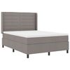 vidaXL Boxspringbett mit Matratze Taupe 140 x 190 cm Stoff