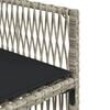 vidaXL 17-tlg. Garten-Essgruppe mit Kissen Hellgrau Poly Rattan