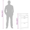 vidaXL Schuhschrank Braun Eichen-Optik 63x24x104 cm Holzwerkstoff