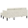 vidaXL Sofa Set mit Kissen 2 pcs Creme Polyester