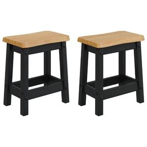 vidaXL Barhocker EKAI 2 stk. Schwarz 40 x 29 x 45,5 cm