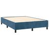 vidaXL Boxspringbettgestell Dunkelblau 140x200 cm Samt