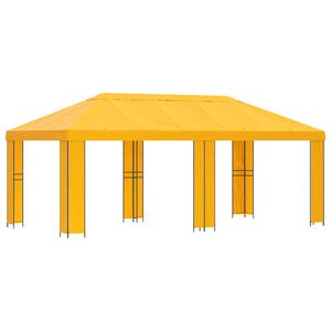 vidaXL Garten Pavillon 6 x 3 m Gelb Polyester und Stahl 190