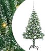 vidaXL K&uuml;nstlicher Weihnachtsbaum beschneit mit LED Licht 120 cm