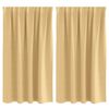 vidaXL Verdunkelungs-Vorh&auml;nge mit Ringen 2 Stk. Beige 140 x 140 cm