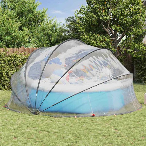 vidaXL Pool-Dome Transparent 430 x 430 x 210 cm PVC