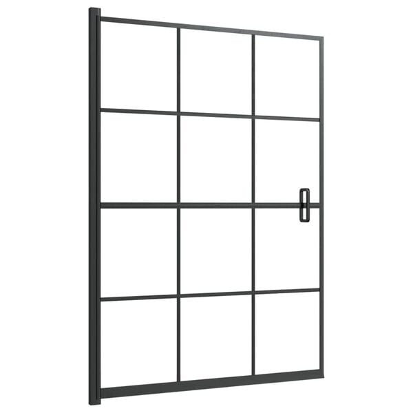 vidaXL Duschkabine ESG 100x140 cm Schwarz