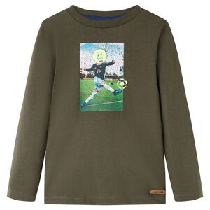 Kinder-Langarmshirt Khaki 116