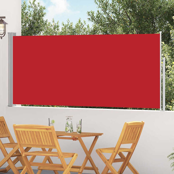vidaXL Ausziehbare Seitenmarkise 120x300 cm Rot