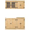 vidaXL Schrank mit Regal SKI 4 pcs Honigbraun Massives Kiefernholz
