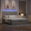 vidaXL Ottoman-Bett mit Matratzen & LEDs Taupe 200x200 cm Stoff