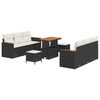vidaXL Gartensofa-set 11 stk. 10-Sitzanzahl Schwarz und Creme
