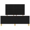 vidaXL Bettgestell mit Kopfteil Schwarz 140 x 190 cm Stoff