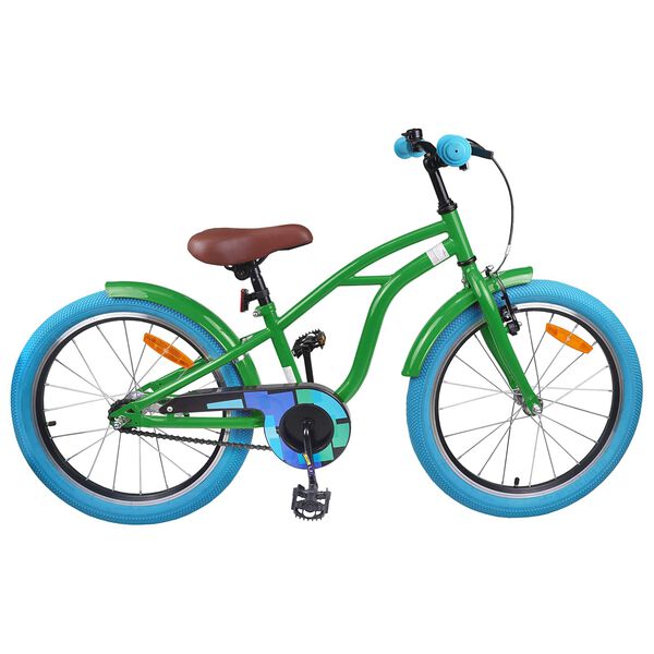 vidaXL Kinderfahrrad 18 Zoll f&uuml;r 5-7 Jahre alt Gr&uuml;n